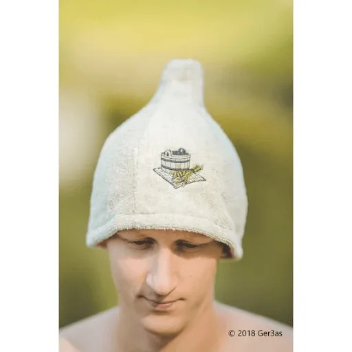 Linen sauna hat