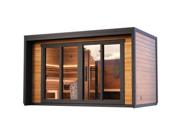 Outdoor Sauna Thermo Treated Spruce PATIO L (4 - 8 Person) MADE IN EUROPE