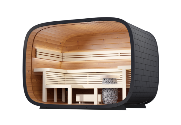 Outdoor Sauna Thermo Treated Spruce SERENITY ROUND CUBE RELAX (4 - 10 Person) MADE IN EUROPE - Image 13