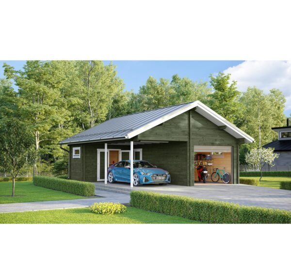 Garage with Carport and Storage Room Monza 7.2 m by 8.2 m - Image 4