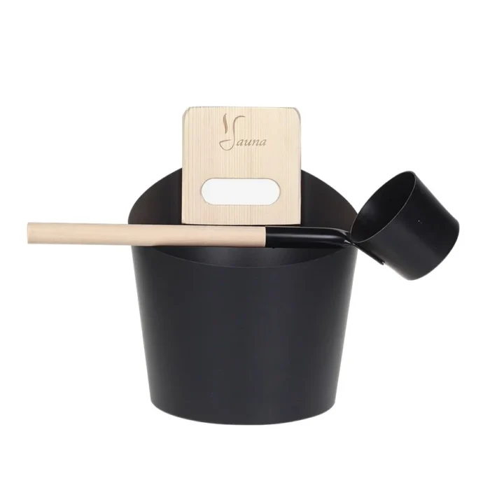 Bucket Ladle Thermometer Sand Clock Set for Sauna Banya - Image 3