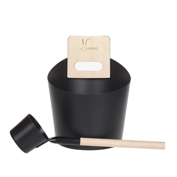 Bucket Ladle Thermometer Sand Clock Set for Sauna Banya - Image 5