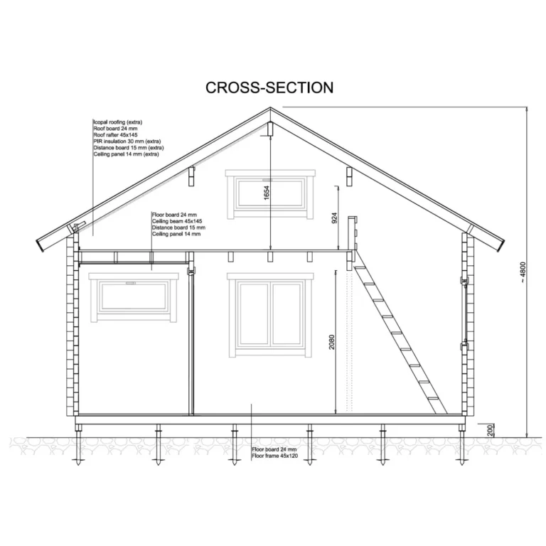 Sauna-Cabin-Fellin-Summerhouse-cross-section-drawing