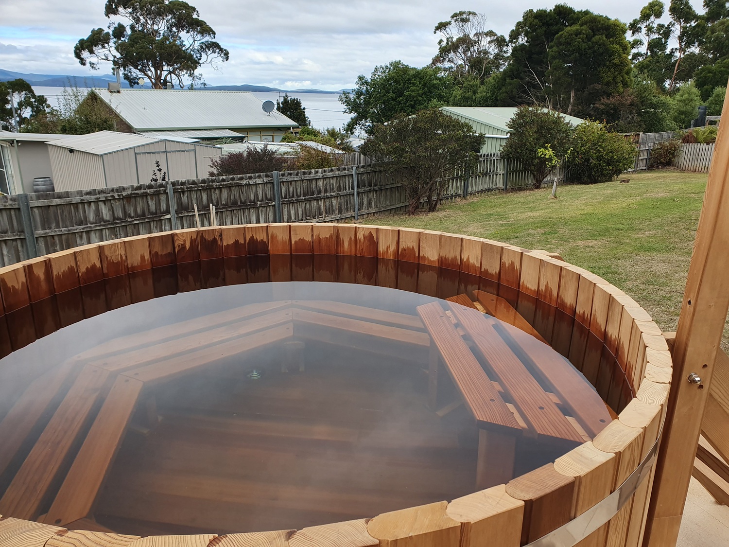 wooden hot tub Tasmania