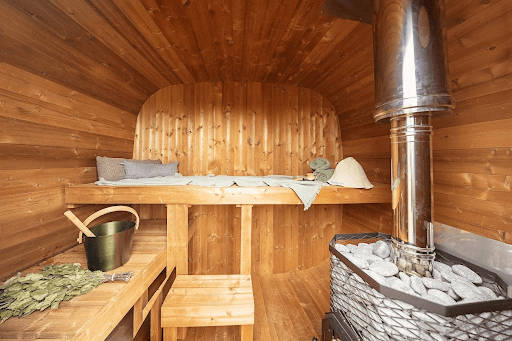 inside a sauna