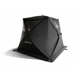 Outdoor sauna tent setup