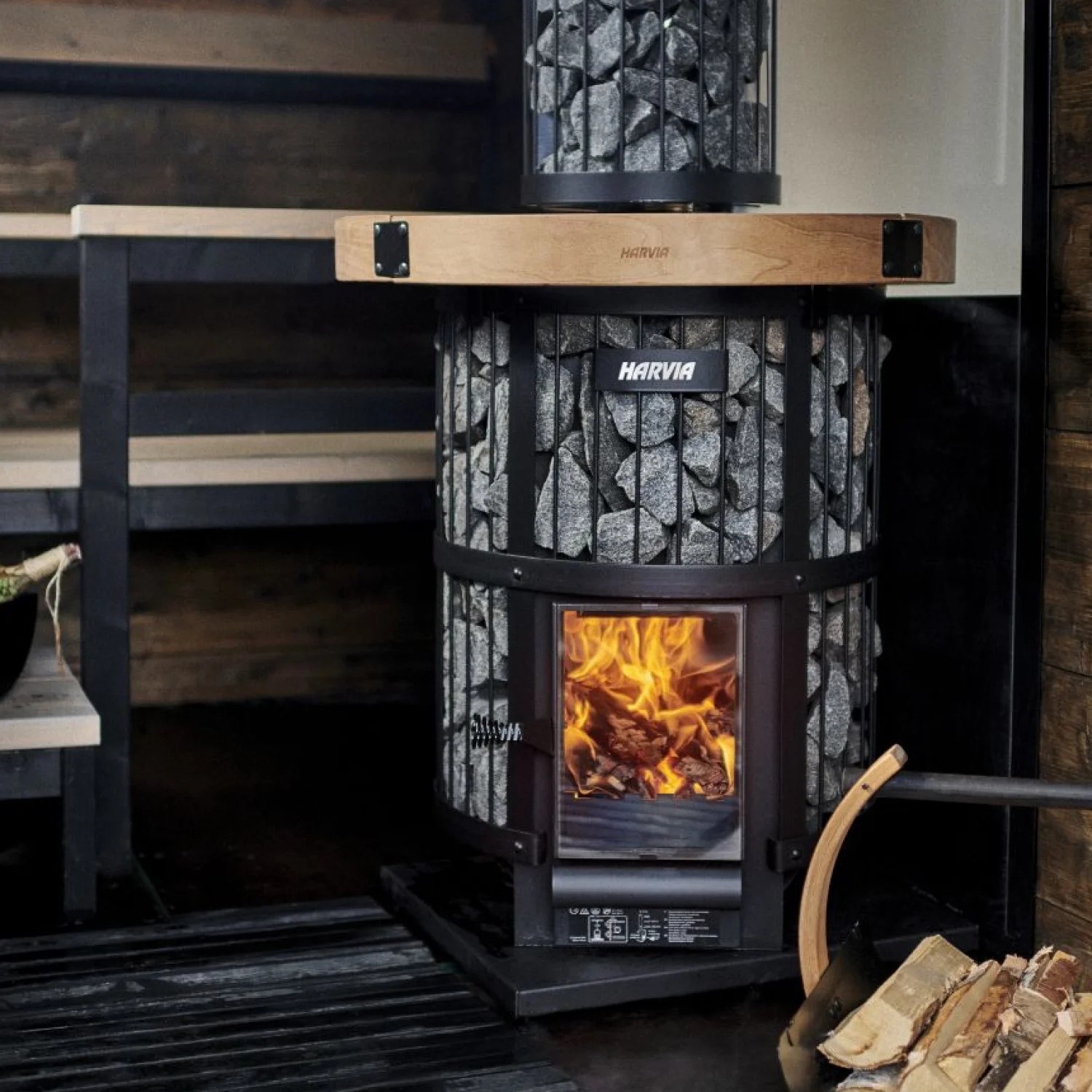 Wood burning heater Harvia Legend 240 GreenFlame black