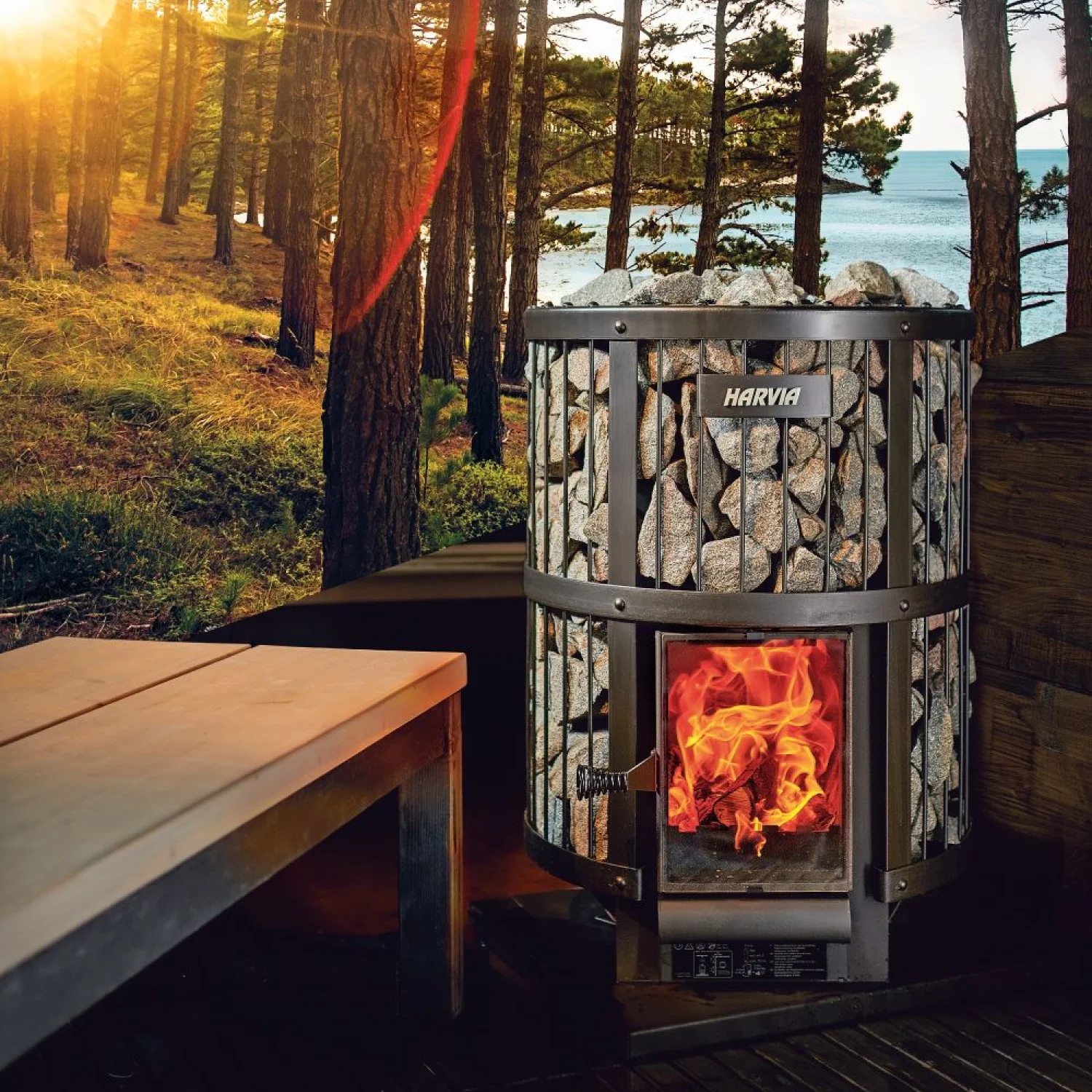Wood burning heater Harvia Legend 240 GreenFlame black