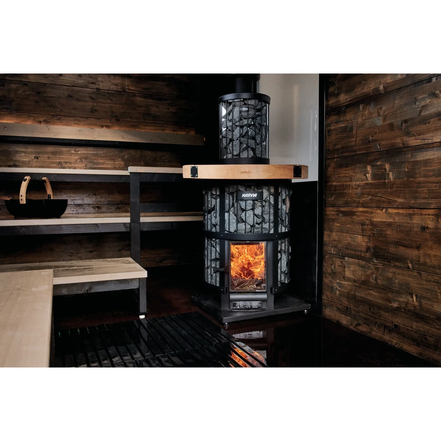 Wood burning heater Harvia Legend 240 GreenFlame black