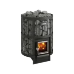 Harvia Legend 240 BimSchV2 black wood burning sauna heater with stones