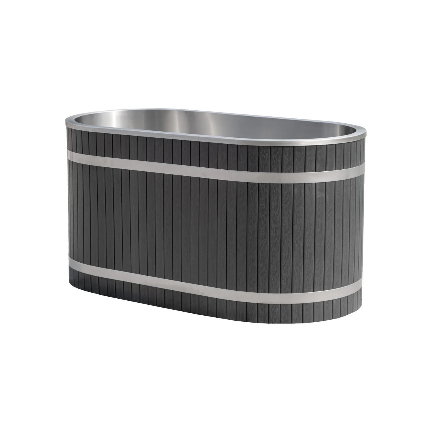 Oval Cold Plunge Tub 304 Stainless Steel with Cover