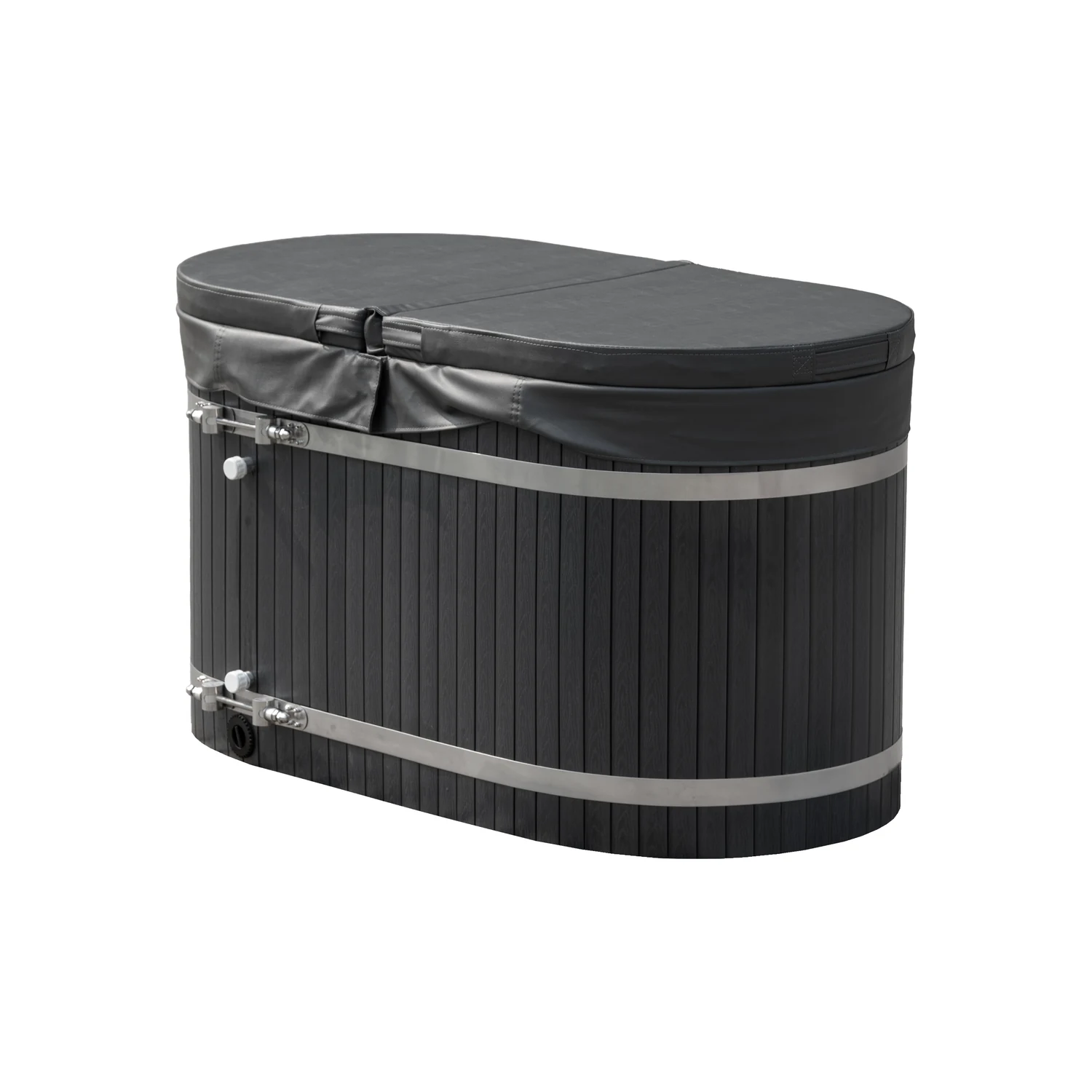 Oval Cold Plunge Tub 304 Stainless Steel with Cover - Image 4