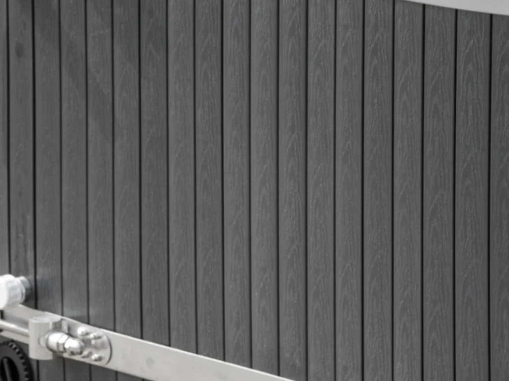 Stainless steel band, turnbuckle tensioner and drain valve on the cold plunge tub
