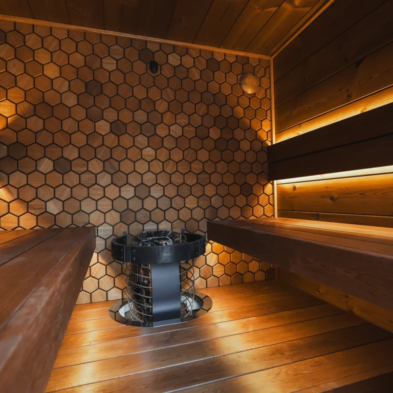 Leil Viva 180 sauna heater and benches