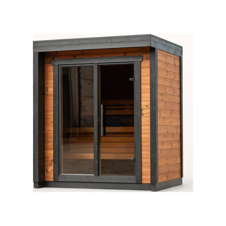 Leil Patio XXS outdoor sauna - exterior door open