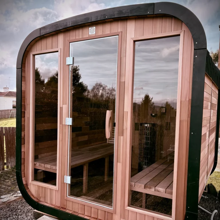Western Red Cedar Square Barrel Sauna in Deloraine, TAS