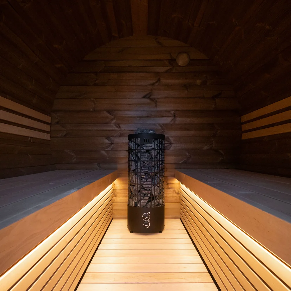 Interior of the Lerra Pure barrel sauna
