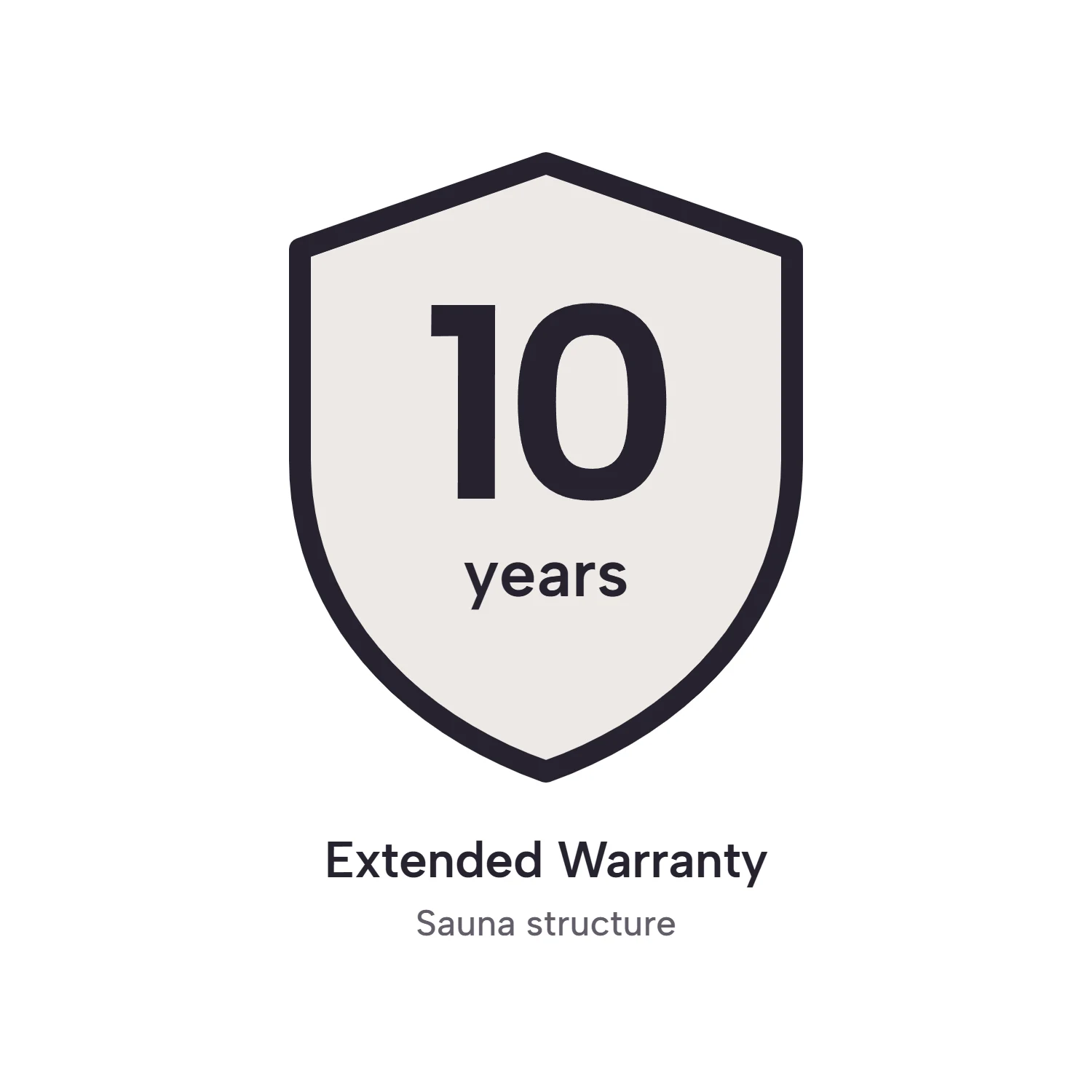Shym Saunas 10-year Extended Warranty on the sauna structure