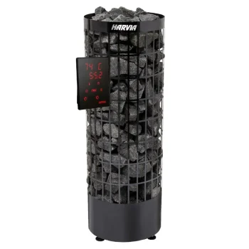Harvia Cilindro PC XE Electric Sauna Heater - Black Steel